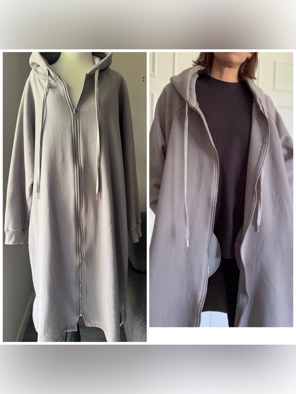 Oversized Hooded Fleece Jacket